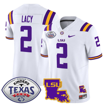 LSU 2024 Texas Bowl Patch Vapor Limited Jersey - All Stitched