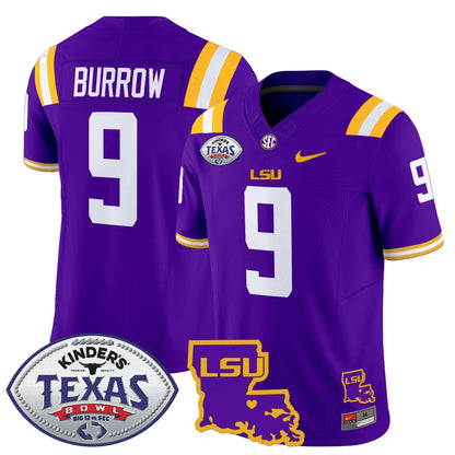 LSU 2024 Texas Bowl Patch Vapor Limited Jersey - All Stitched