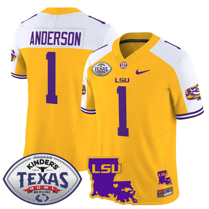 LSU 2024 Texas Bowl Patch Vapor Limited Jersey - All Stitched