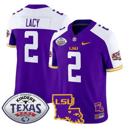 LSU 2024 Texas Bowl Patch Vapor Limited Jersey - All Stitched