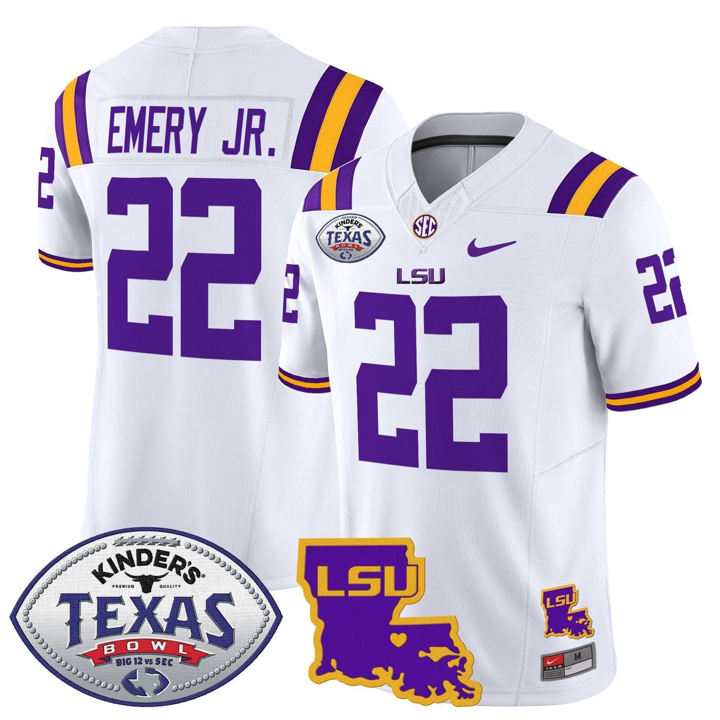 LSU 2024 Texas Bowl Patch Vapor Limited Jersey - All Stitched