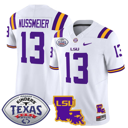 LSU 2024 Texas Bowl Patch Vapor Limited Jersey - All Stitched