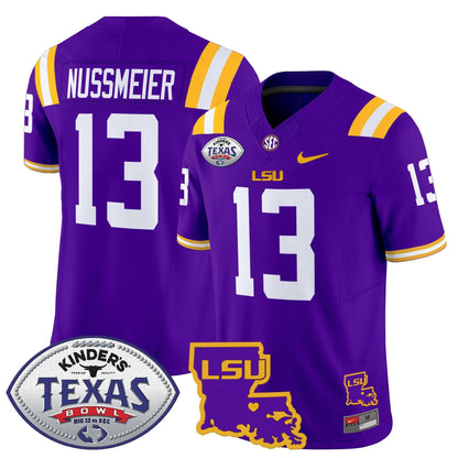 LSU 2024 Texas Bowl Patch Vapor Limited Jersey - All Stitched