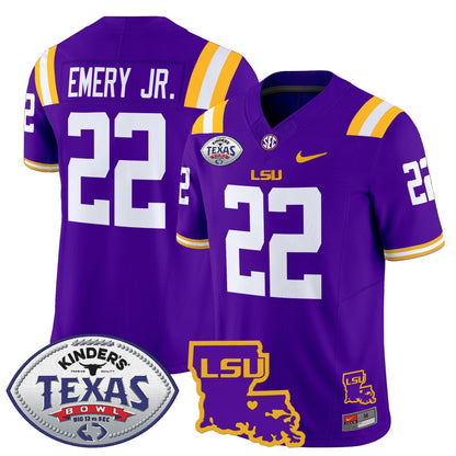 LSU 2024 Texas Bowl Patch Vapor Limited Jersey - All Stitched