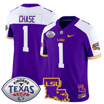 LSU 2024 Texas Bowl Patch Vapor Limited Jersey - All Stitched
