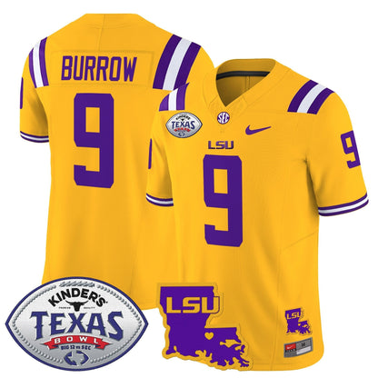 LSU 2024 Texas Bowl Patch Vapor Limited Jersey - All Stitched