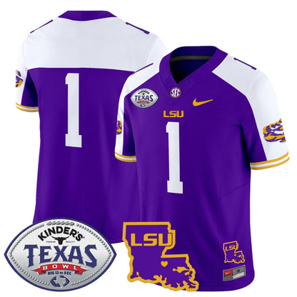 LSU 2024 Texas Bowl Patch Vapor Limited Jersey - All Stitched