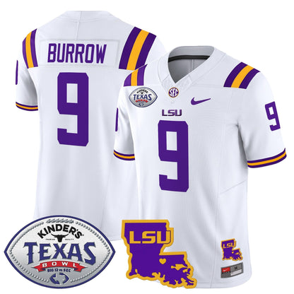 LSU 2024 Texas Bowl Patch Vapor Limited Jersey - All Stitched