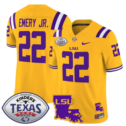 LSU 2024 Texas Bowl Patch Vapor Limited Jersey - All Stitched
