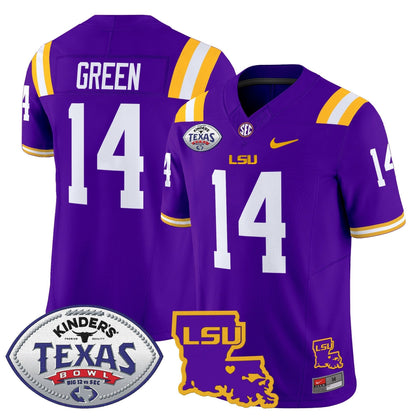LSU 2024 Texas Bowl Patch Vapor Limited Jersey - All Stitched