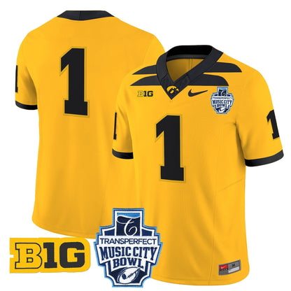Iowa Hawkeyes 2024 Music City Bowl Vapor Limited Jersey - All Stitched
