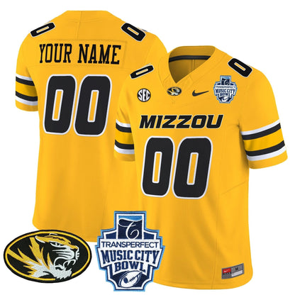 Missouri Tigers 2024 Music City Bowl Vapor Limited Custom Jersey - All Stitched