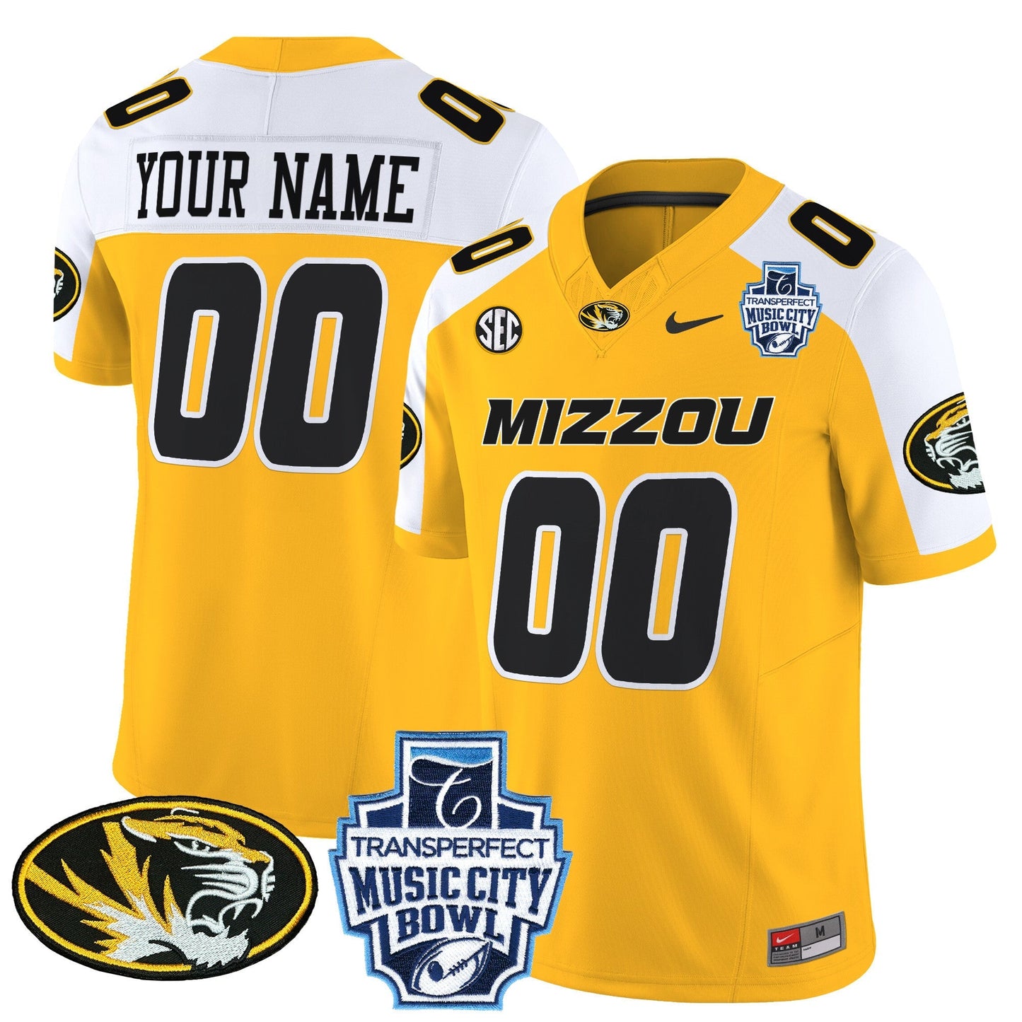 MIZZ 2024 Music City Bowl Vapor Limited Custom Jersey - All Stitched