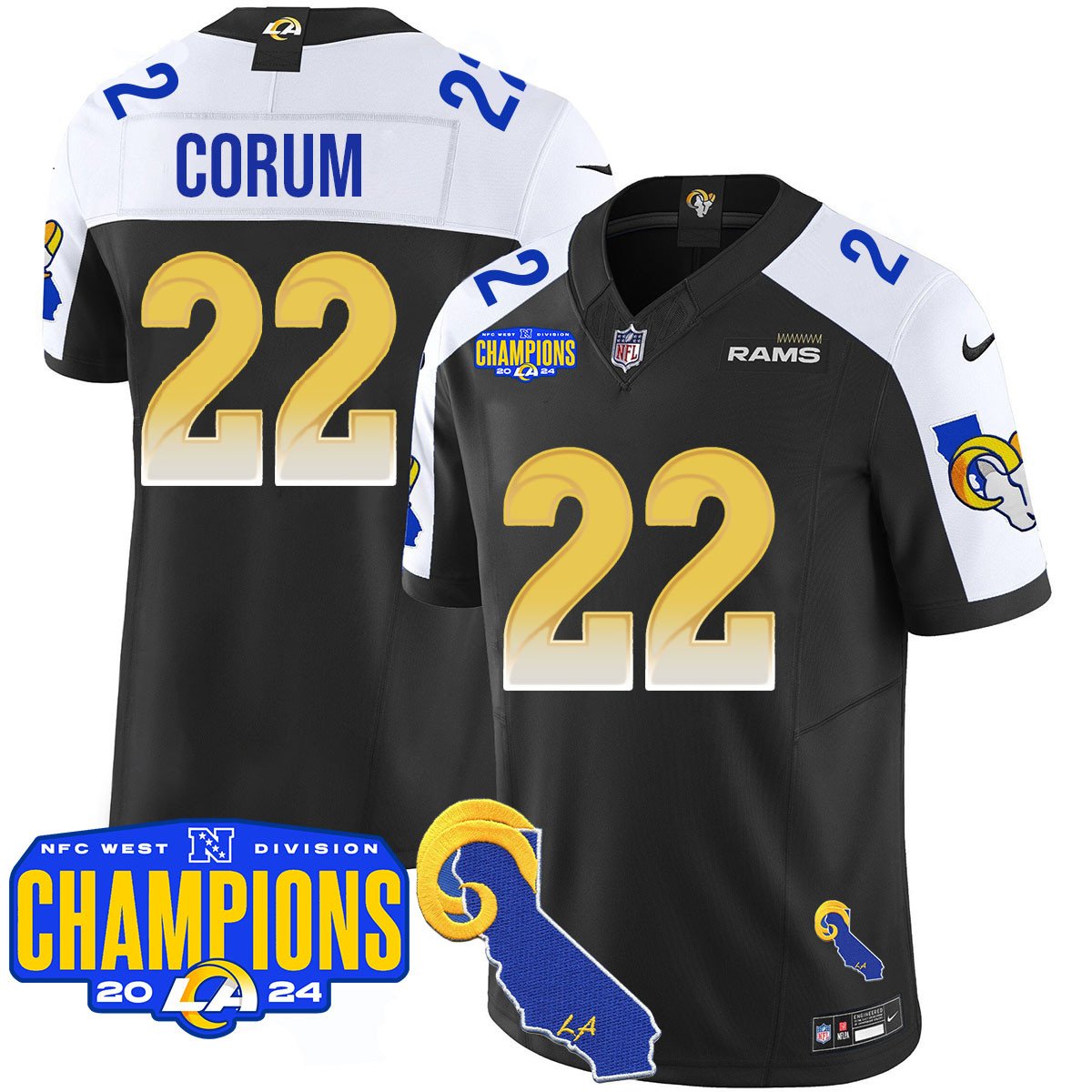 LAR 2024 NFC West Division Champions Jersey - All Stitched