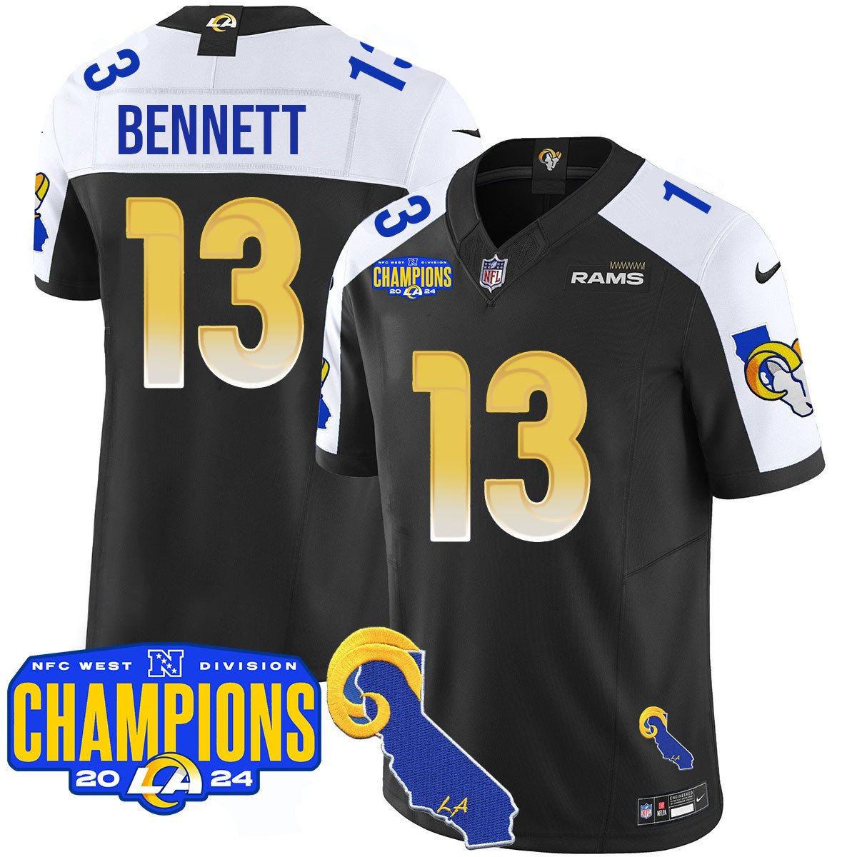 LAR 2024 NFC West Division Champions Jersey - All Stitched