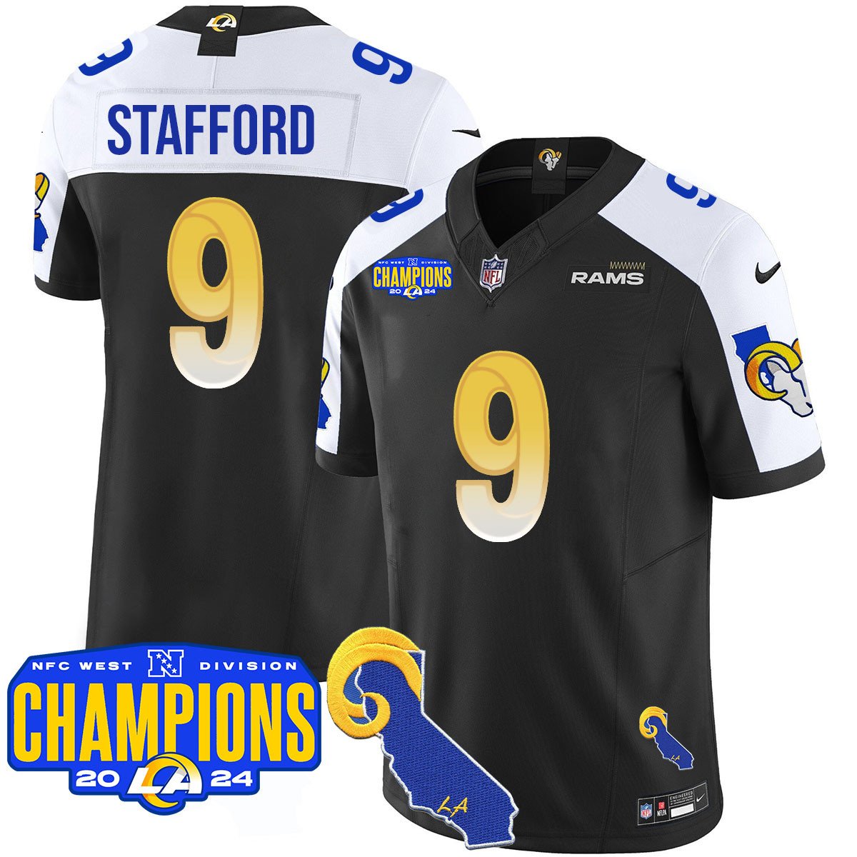 LAR 2024 NFC West Division Champions Jersey - All Stitched