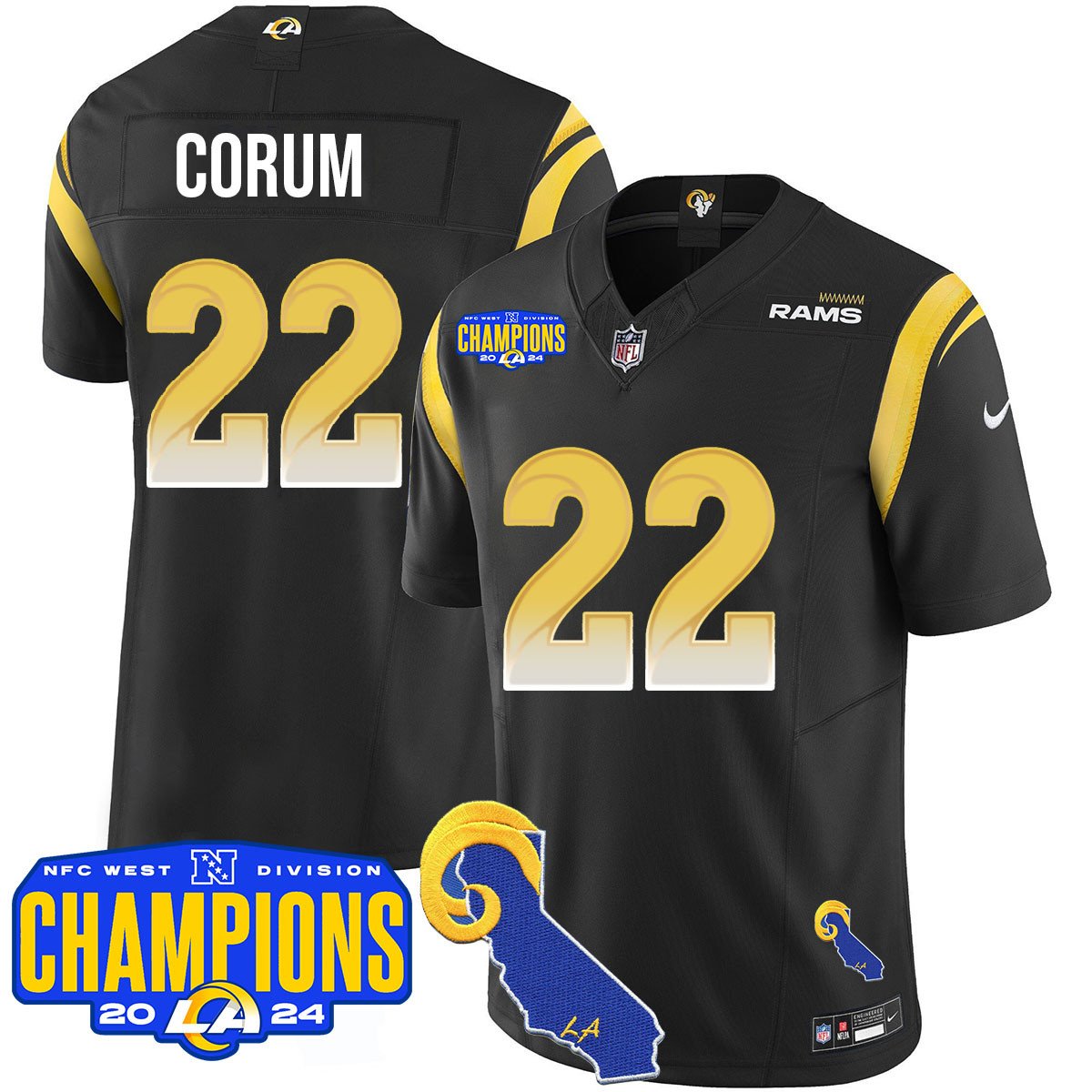LAR 2024 NFC West Division Champions Jersey - All Stitched