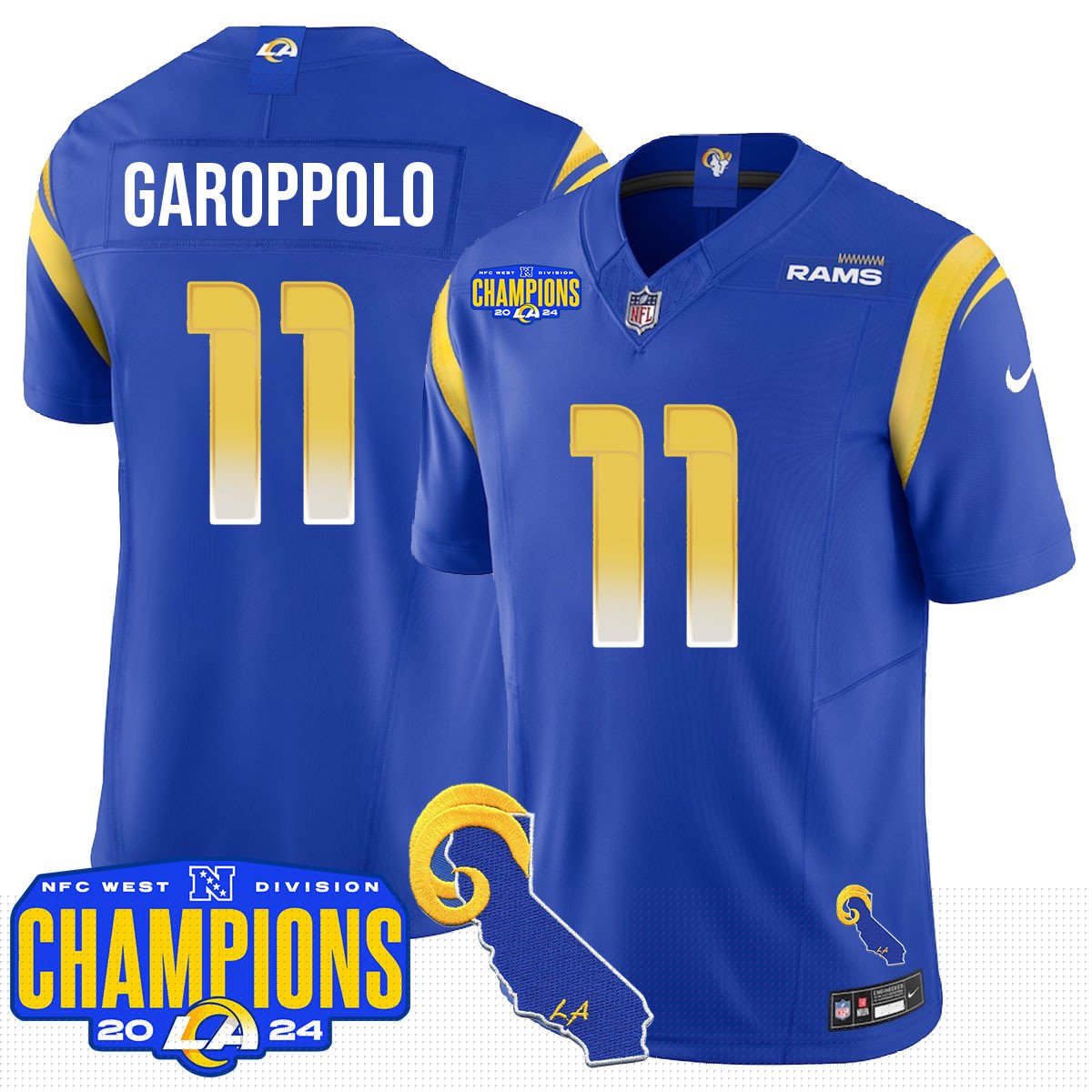 LAR 2024 NFC West Division Champions Jersey - All Stitched