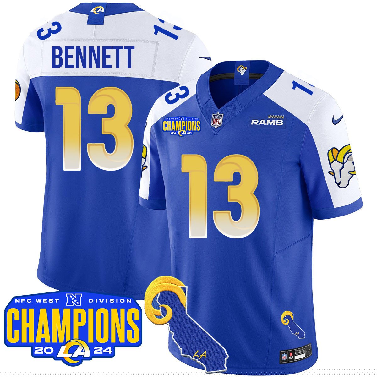 LAR 2024 NFC West Division Champions Jersey - All Stitched