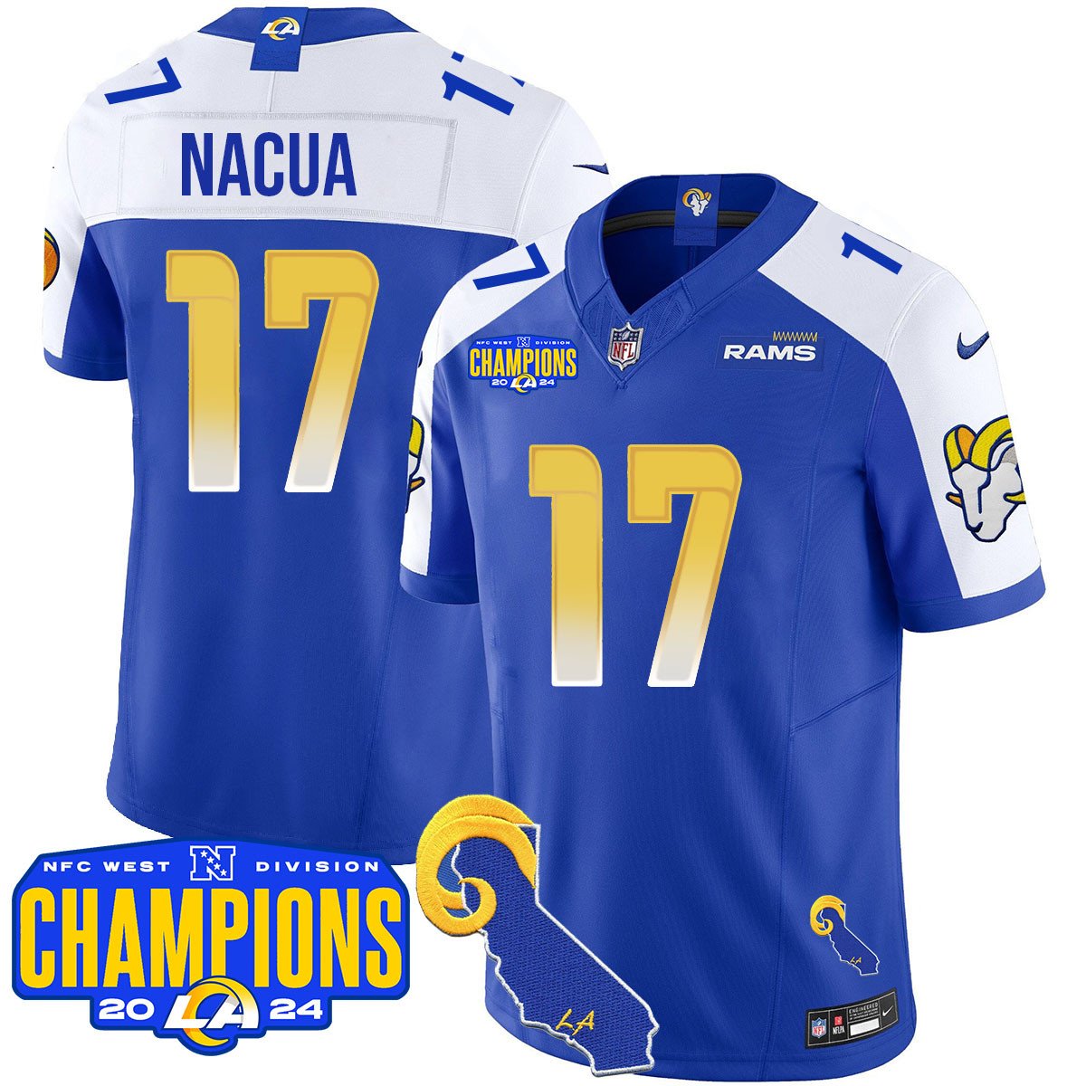 LAR 2024 NFC West Division Champions Jersey - All Stitched