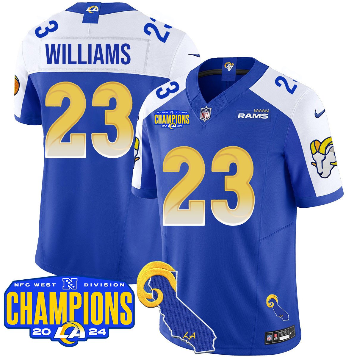 LAR 2024 NFC West Division Champions Jersey - All Stitched
