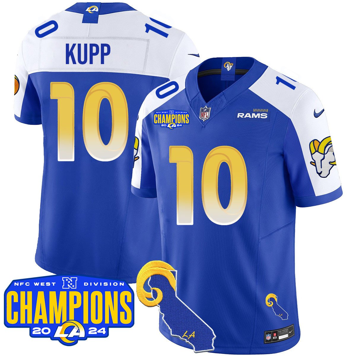 LAR 2024 NFC West Division Champions Jersey - All Stitched