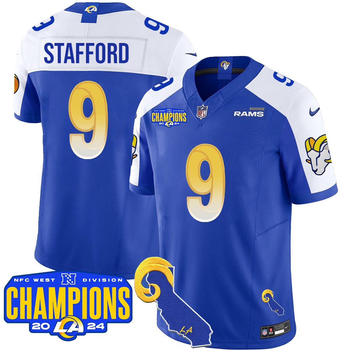 LAR 2024 NFC West Division Champions Jersey - All Stitched