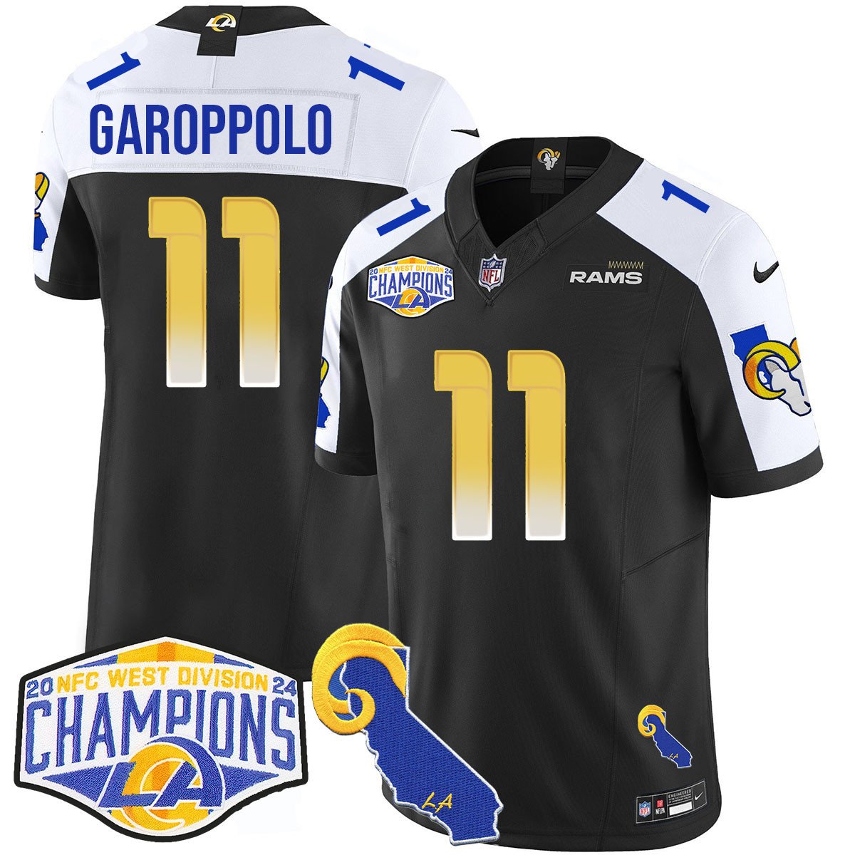 LAR 2024 NFC West Division Champions Jersey N1 - All Stitched