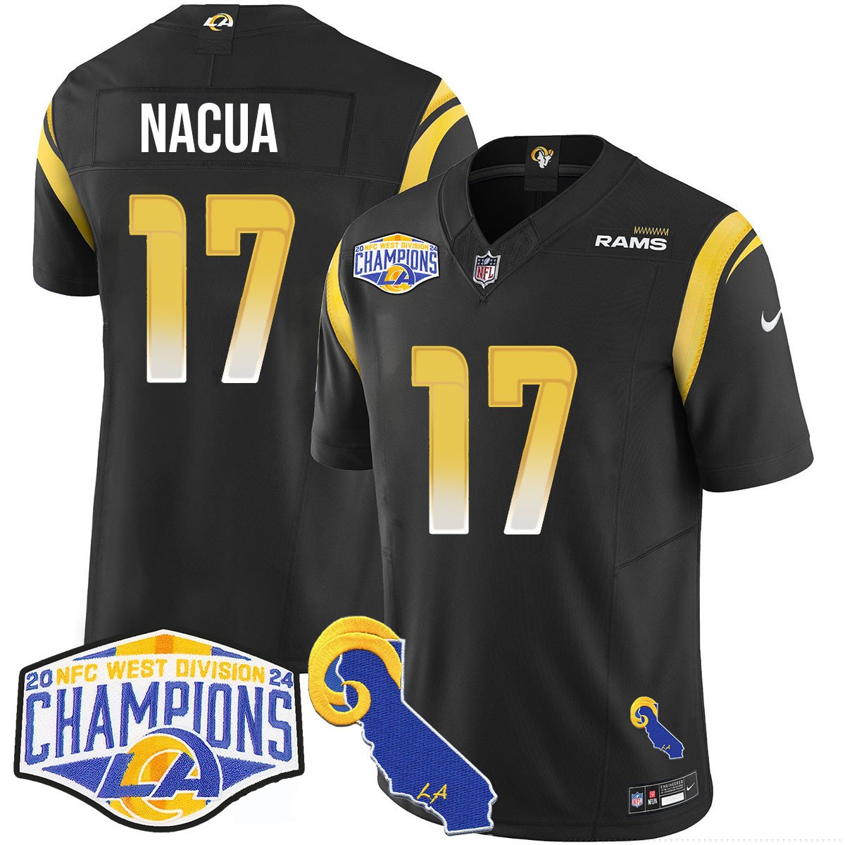 LAR 2024 NFC West Division Champions Jersey N1 - All Stitched