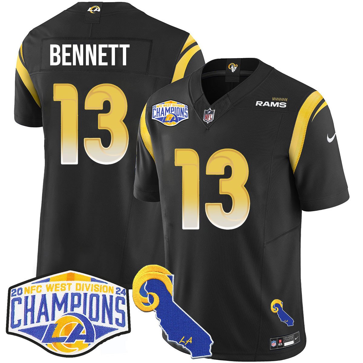 LAR 2024 NFC West Division Champions Jersey N1 - All Stitched
