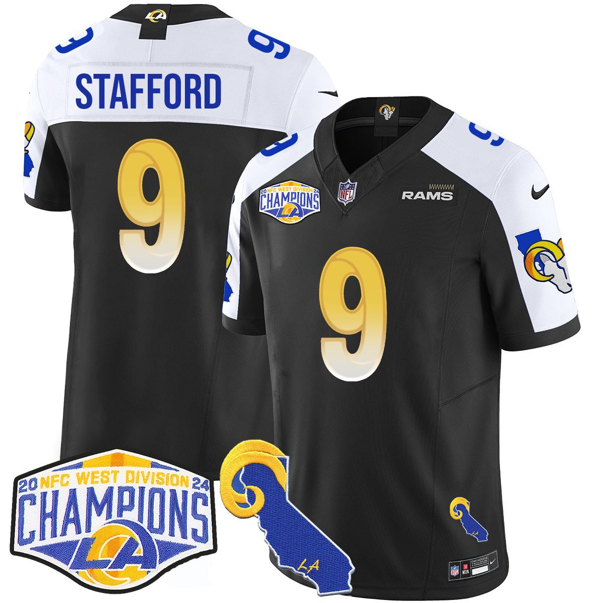 LAR 2024 NFC West Division Champions Jersey N1 - All Stitched