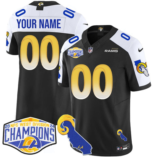 Men's Los Angeles Rams 2024 NFC West Division Champions Jersey N1 - All Stitched