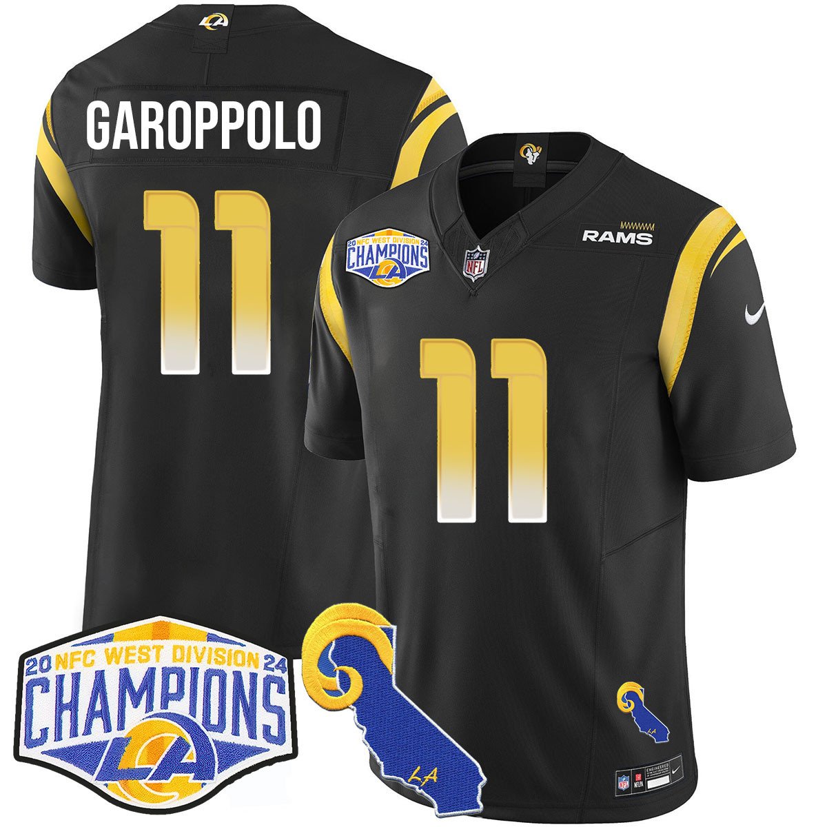 LAR 2024 NFC West Division Champions Jersey N1 - All Stitched