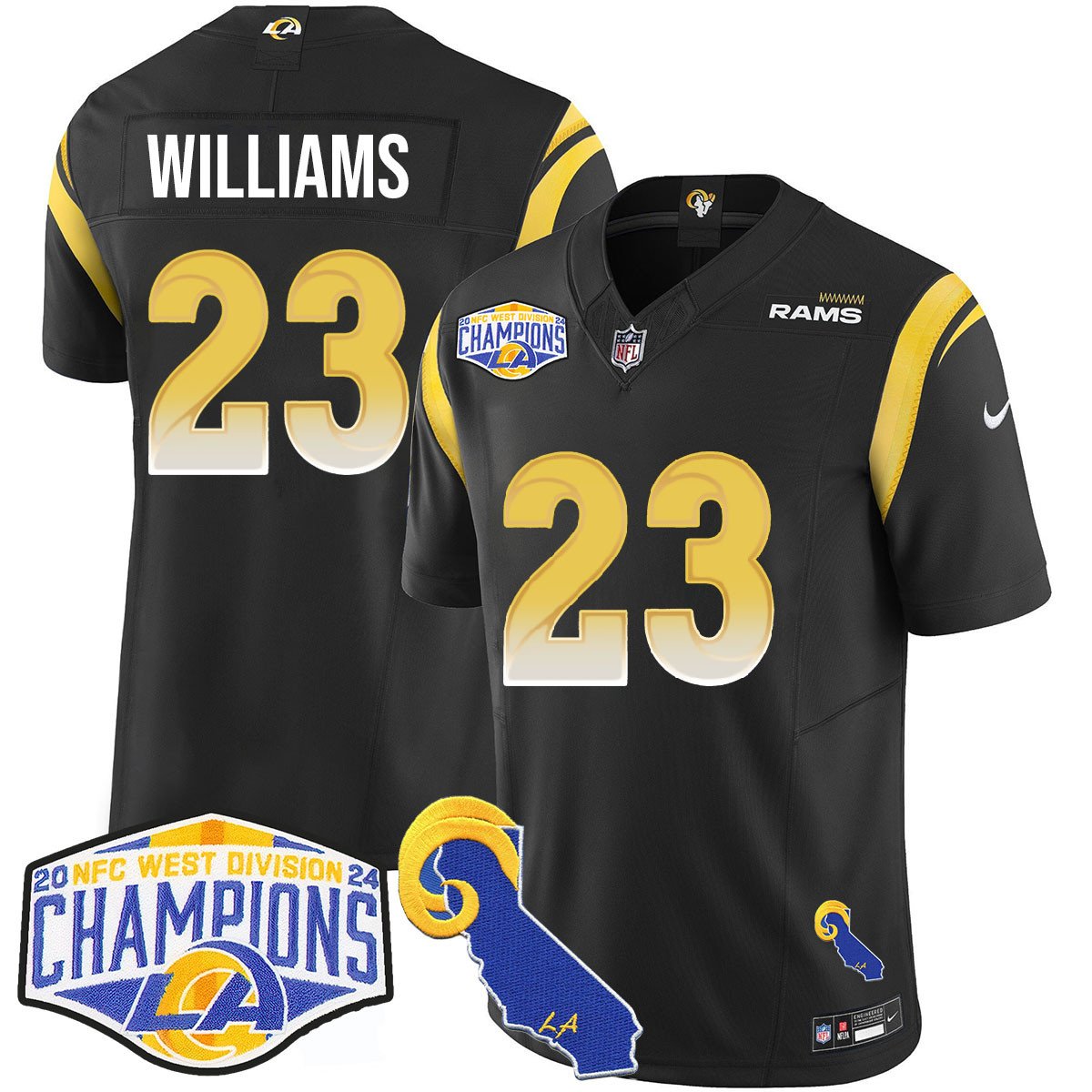 LAR 2024 NFC West Division Champions Jersey N1 - All Stitched