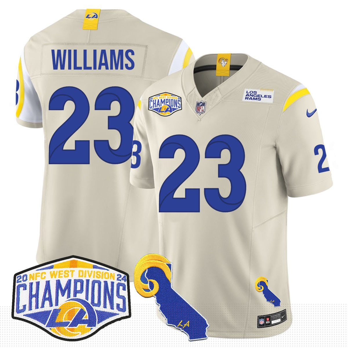 LAR 2024 NFC West Division Champions Jersey N1 - All Stitched
