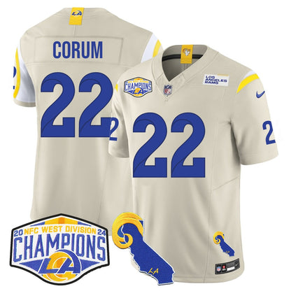 LAR 2024 NFC West Division Champions Jersey N1 - All Stitched