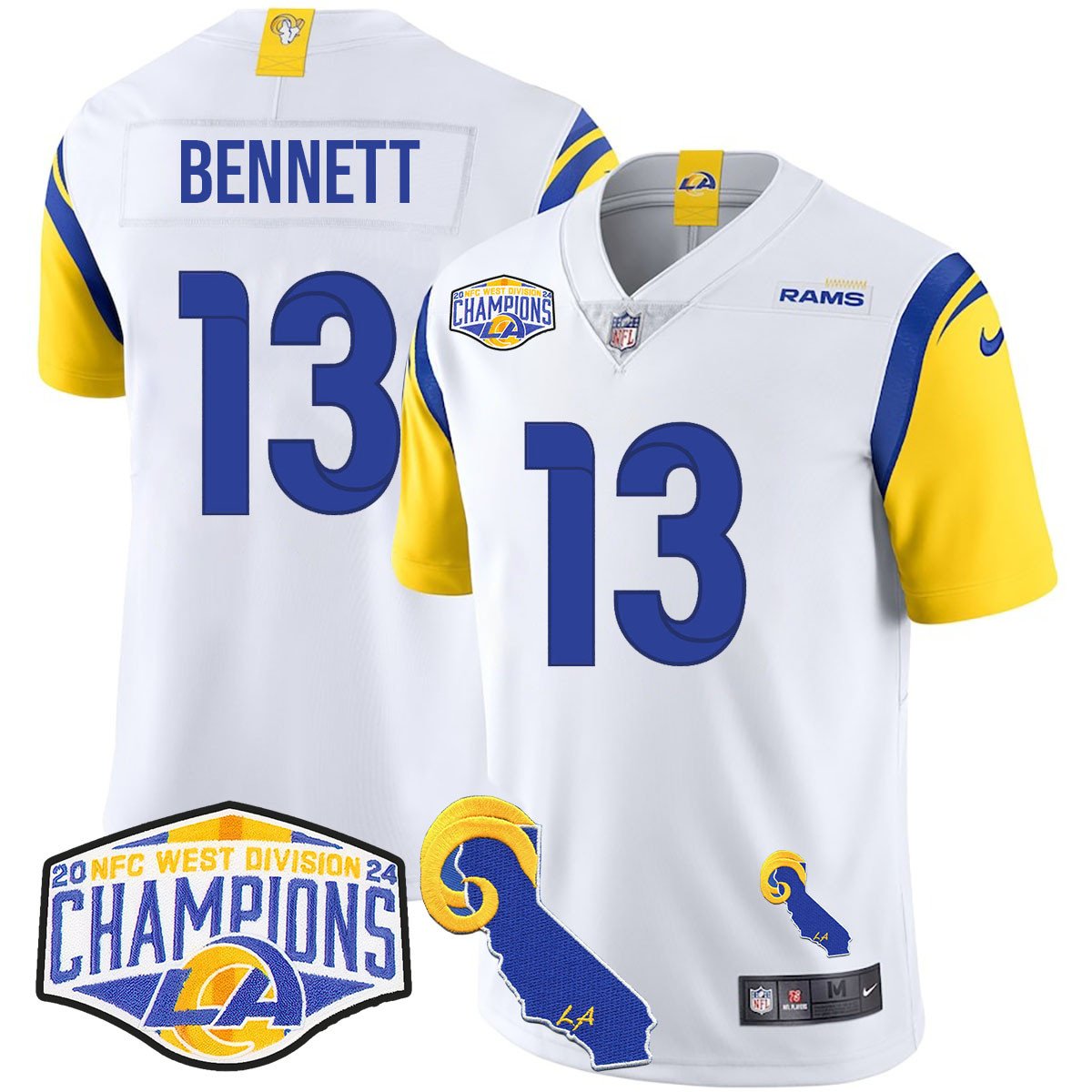 LAR 2024 NFC West Division Champions Jersey N1 - All Stitched