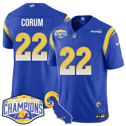LAR 2024 NFC West Division Champions Jersey N1 - All Stitched
