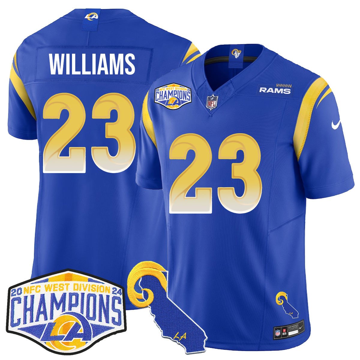 LAR 2024 NFC West Division Champions Jersey N1 - All Stitched