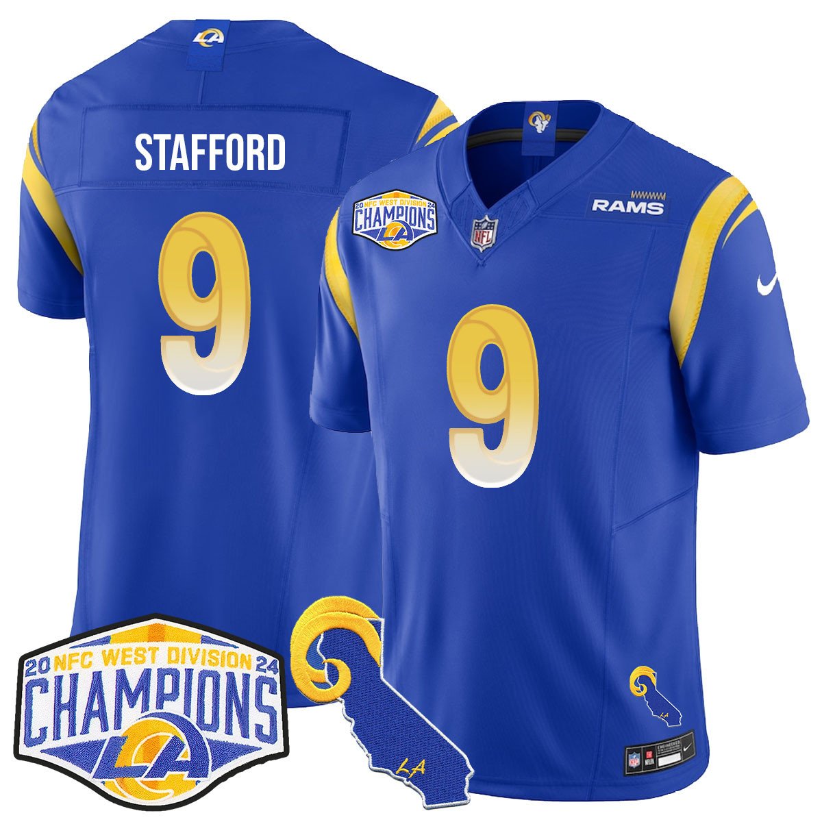 LAR 2024 NFC West Division Champions Jersey N1 - All Stitched