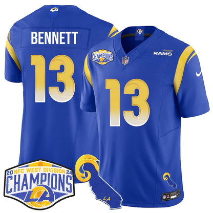 LAR 2024 NFC West Division Champions Jersey N1 - All Stitched