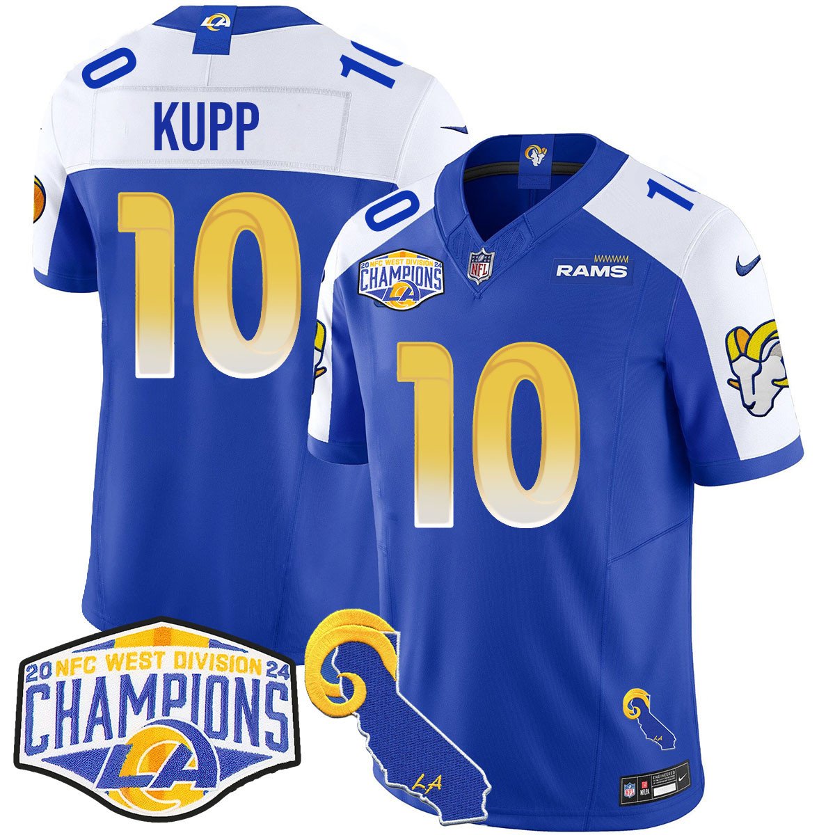 LAR 2024 NFC West Division Champions Jersey N1 - All Stitched