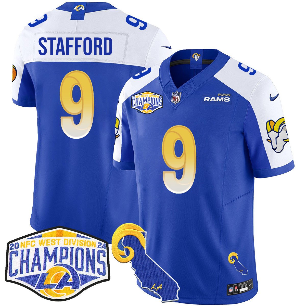 LAR 2024 NFC West Division Champions Jersey N1 - All Stitched