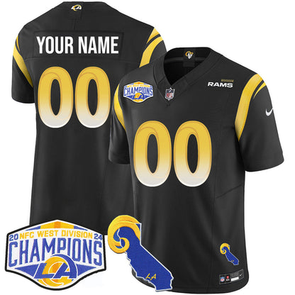 Custom Gender/Name LAR 2024 NFC West Division Champions Jersey N1 - All Stitched
