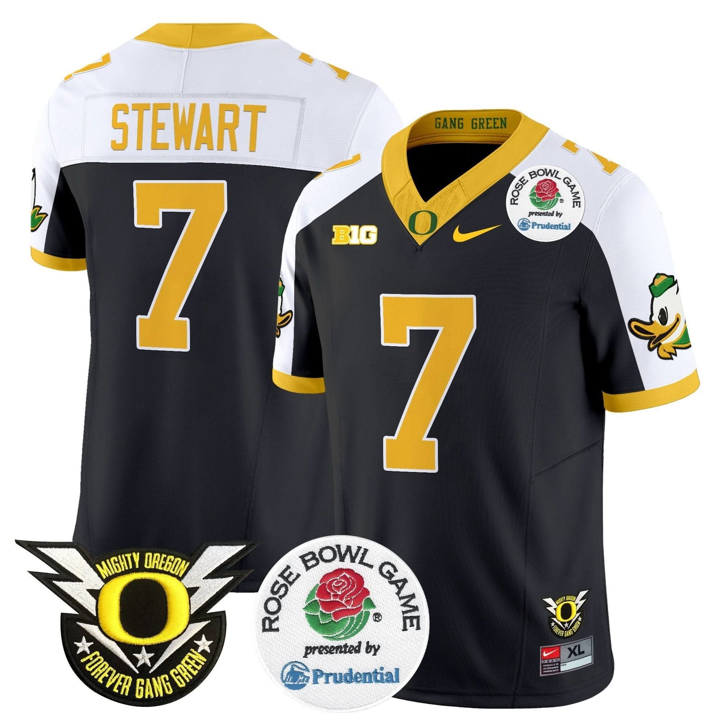 Oregon Ducks 2024 Rose Bowl Vapor Limited Jersey - All Stitched
