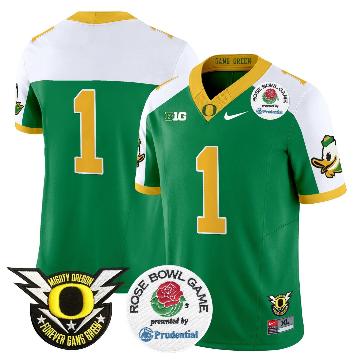 Oregon Ducks 2024 Rose Bowl Vapor Limited Jersey - All Stitched