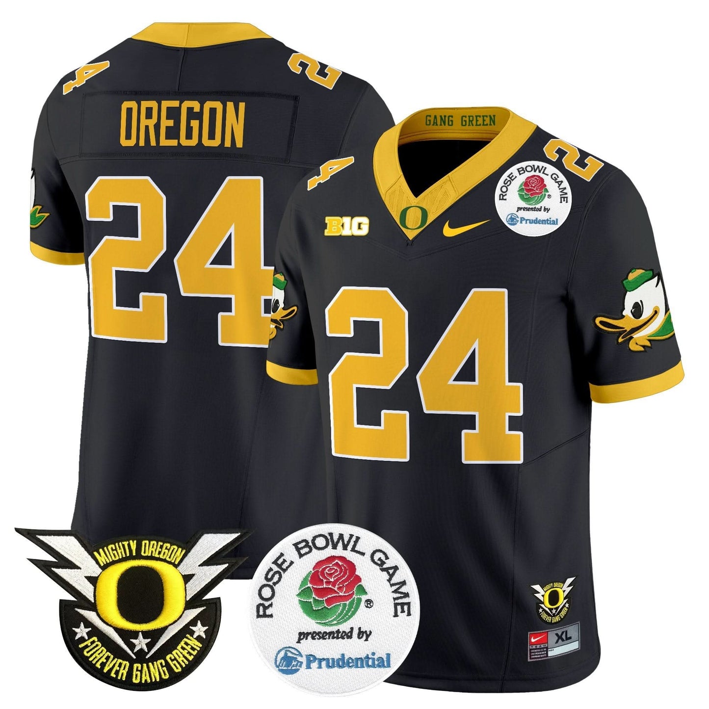 Oregon Ducks 2024 Rose Bowl Vapor Limited Jersey - All Stitched