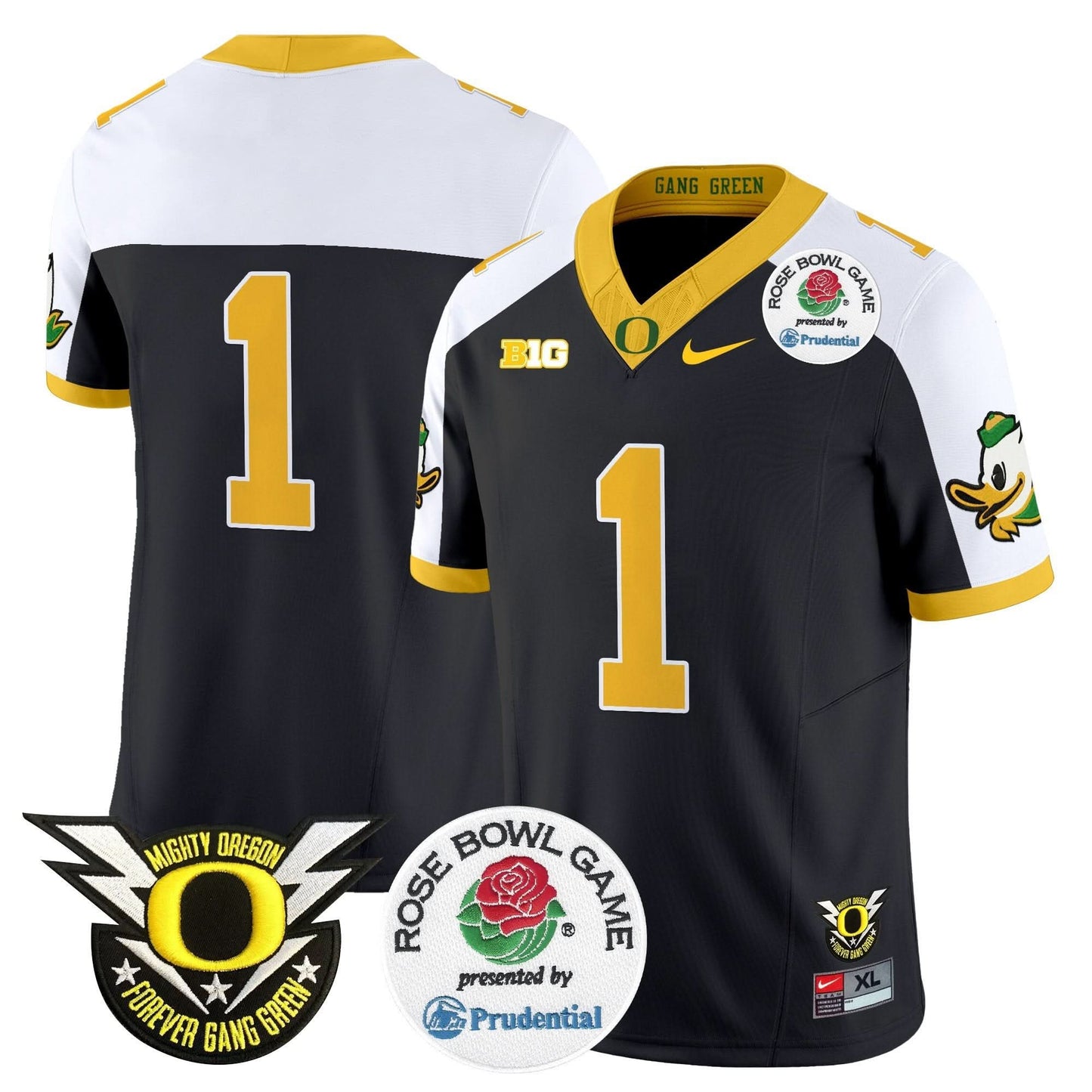 Oregon Ducks 2024 Rose Bowl Vapor Limited Jersey - All Stitched