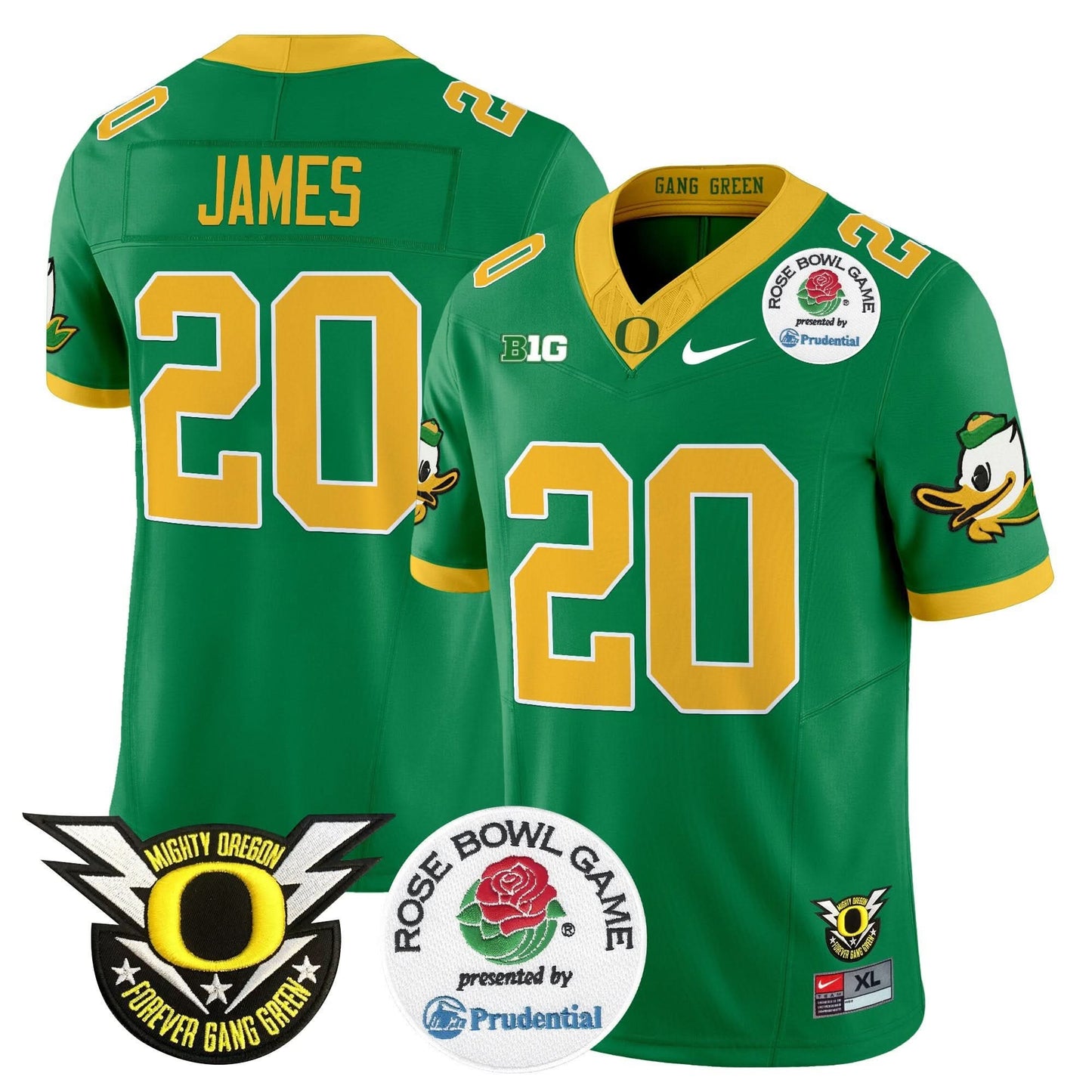Oregon Ducks 2024 Rose Bowl Vapor Limited Jersey - All Stitched