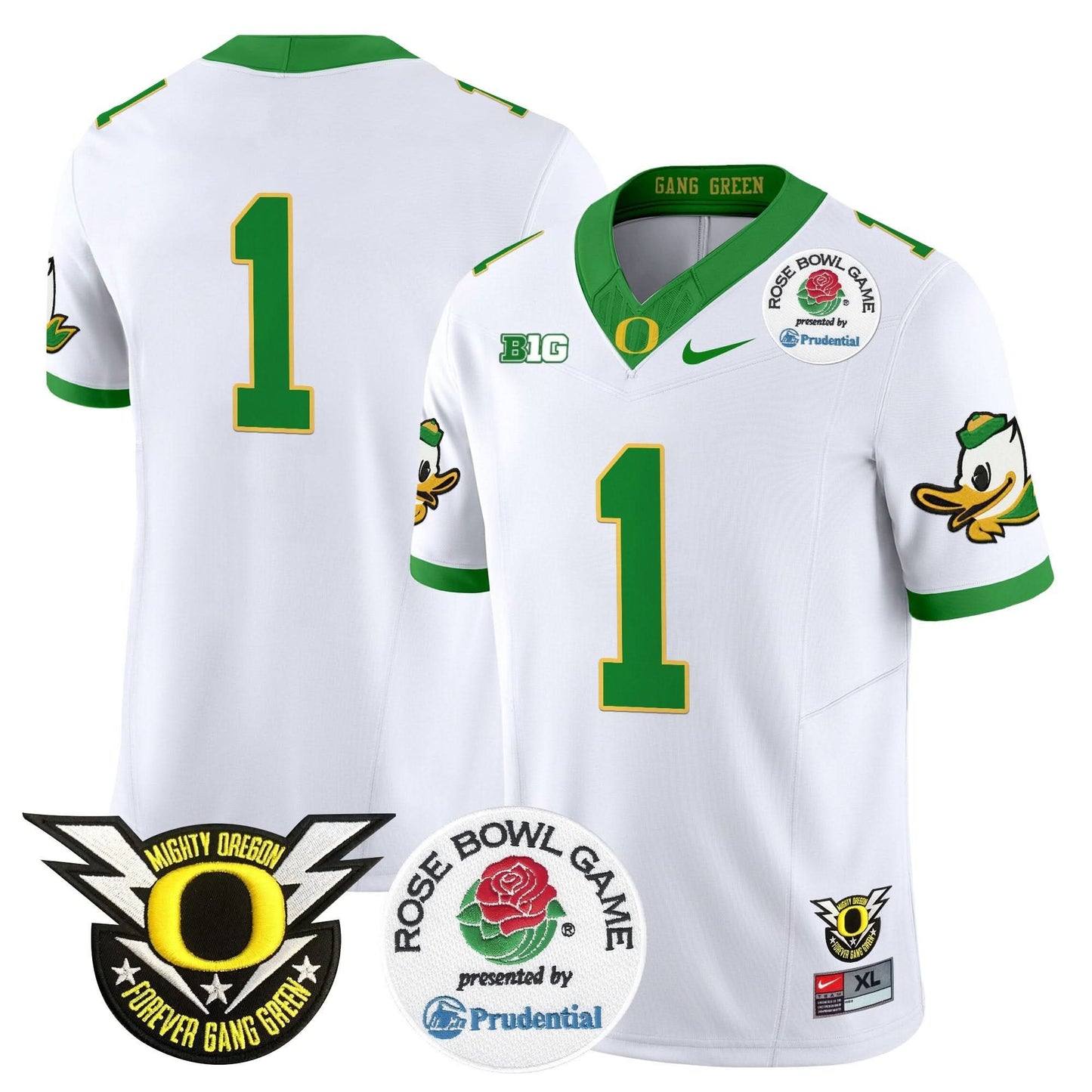 Oregon Ducks 2024 Rose Bowl Vapor Limited Jersey - All Stitched